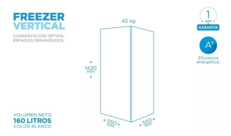 Freezer Vertical Midea 160 Litros 5 Cajones Clase A+