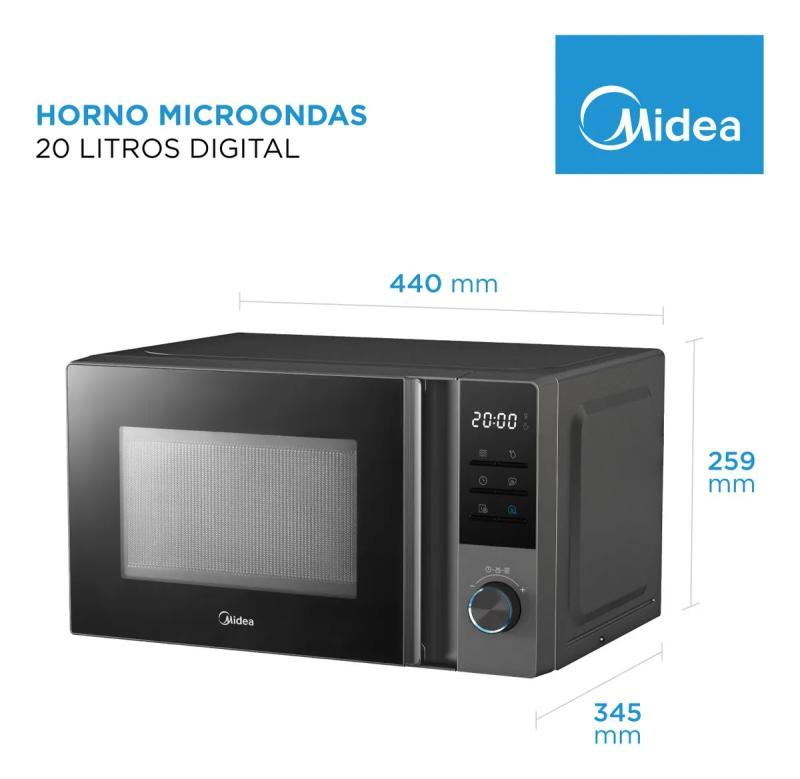 Microondas Midea Mw-dn120war1 20 Lts Digital Blanco 700W