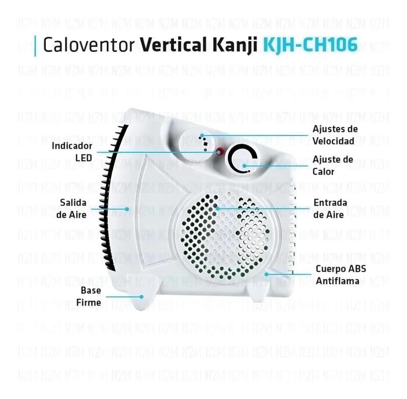 Caloventor Kanjihome Kjh-ch106 2000w Vertical Color Blanco