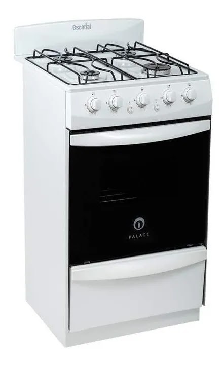 Cocina Escorial Palace Cristal 50cm Blanca Gas Natural