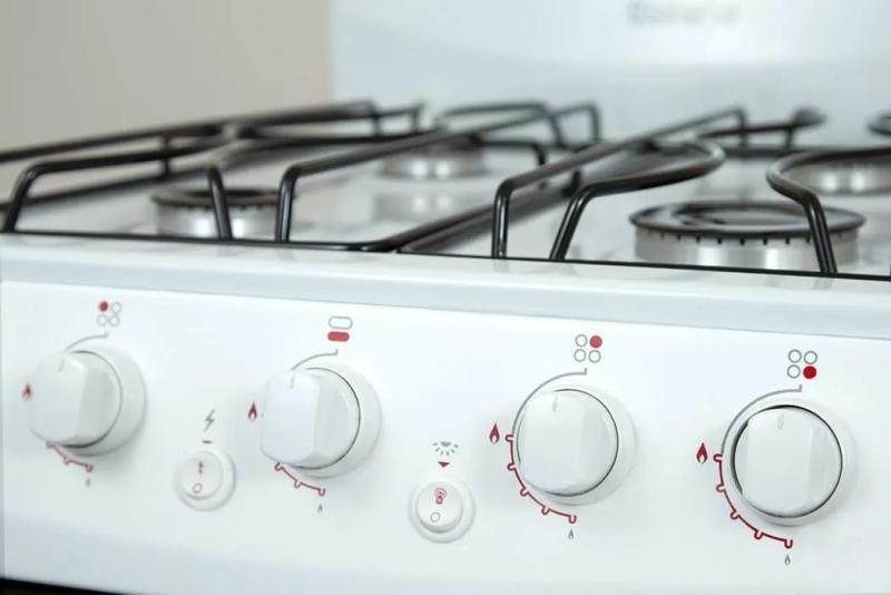 Cocina Escorial Palace Cristal 50cm Blanca Gas Natural