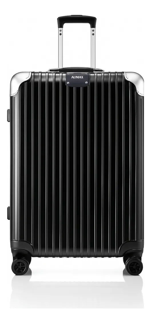 Valija Aumax Magna Black Silver Mediana 24 Marco De Aluminio