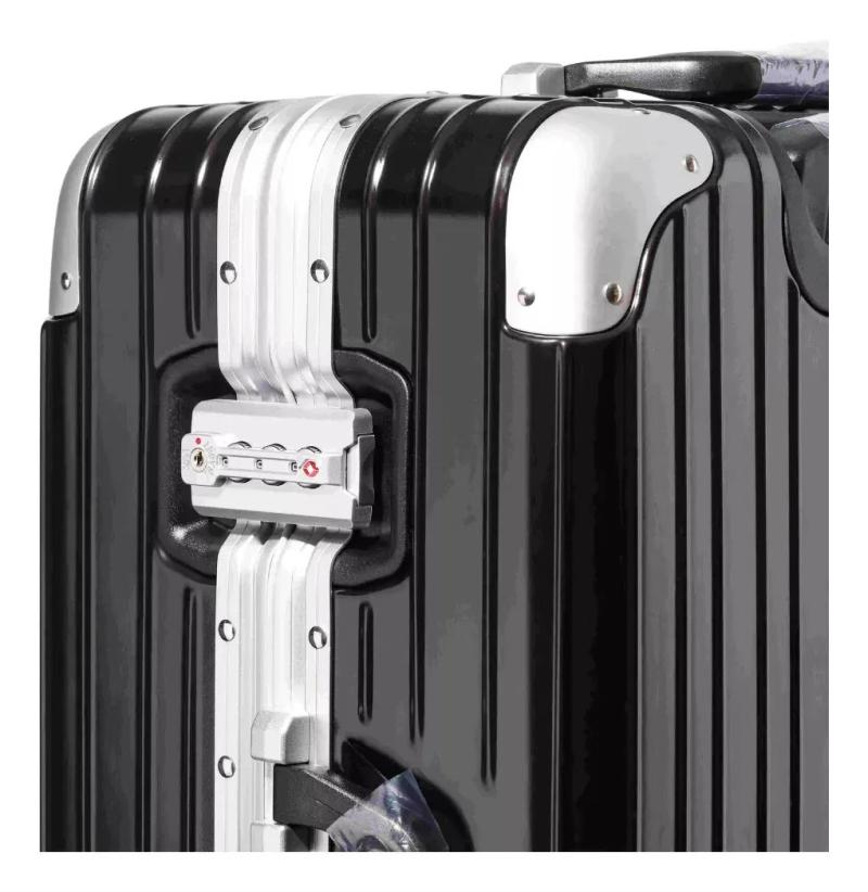 Valija Aumax Magna Black Silver Mediana 24 Marco De Aluminio