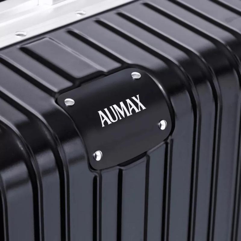 Valija Aumax Magna Black Silver Mediana 24 Marco De Aluminio
