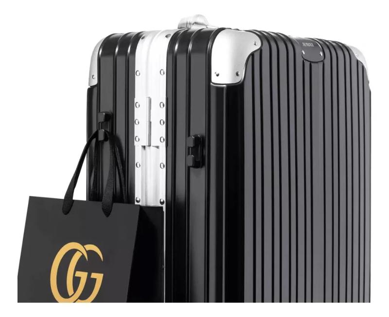 Valija Aumax Magna Black Silver Mediana 24 Marco De Aluminio