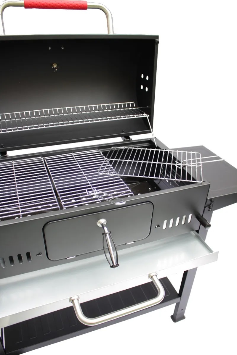 Parrilla A Carbon Leña Bbq Grill Xd Estante Ruedas
