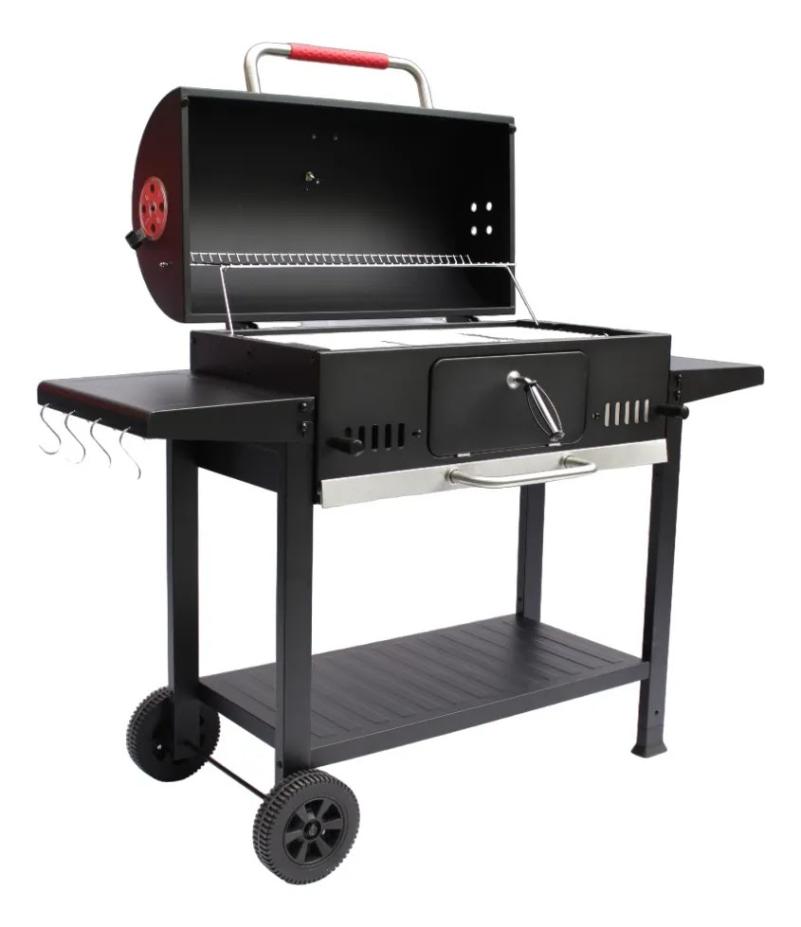 Parrilla A Carbon Leña Bbq Grill Xd Estante Ruedas