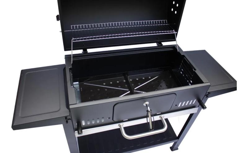 Parrilla A Carbon Leña Bbq Grill Xd Estante Ruedas