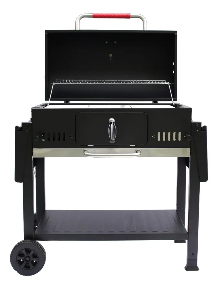 Parrilla A Carbon Leña Bbq Grill Xd Estante Ruedas