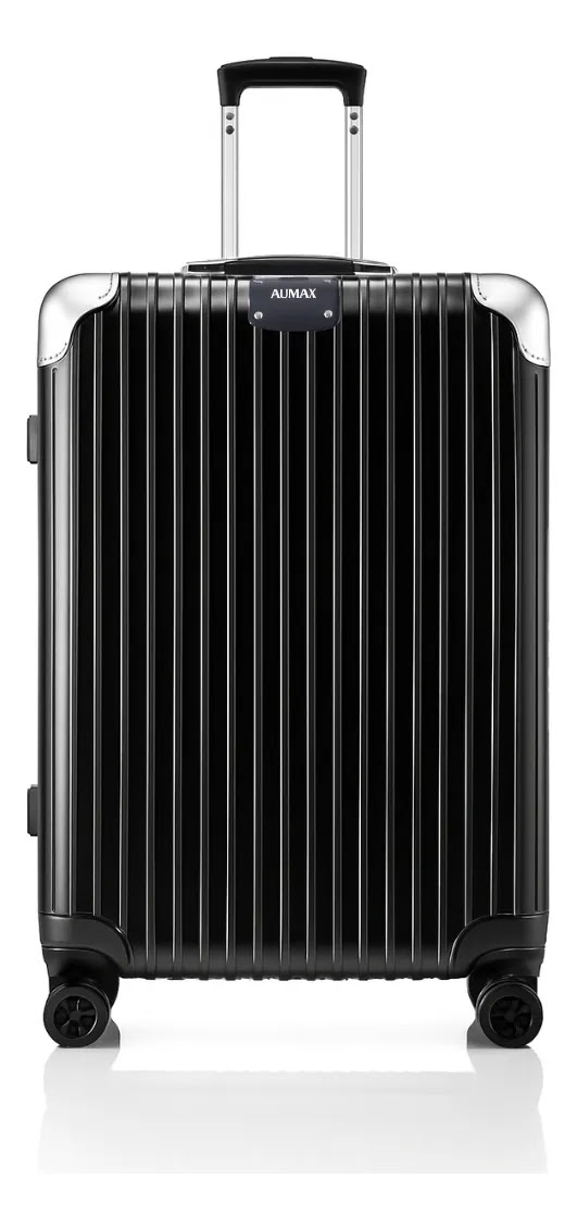 Valija Aumax Magna Black Silver Grande 28 Marco Aluminio 76x51x32 Cm Tsa