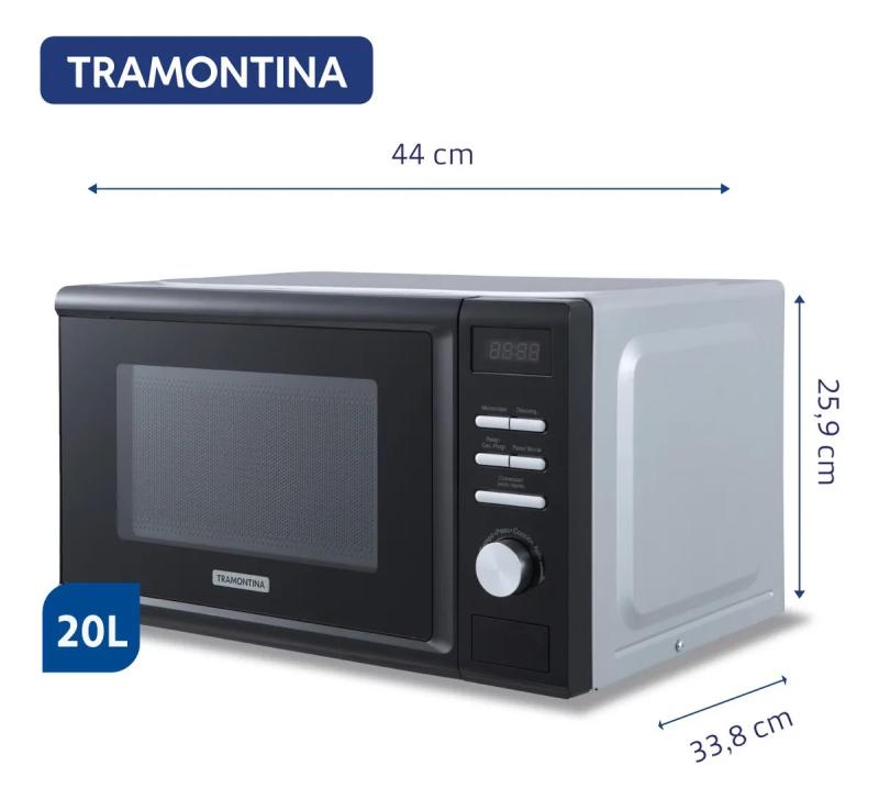 Microondas Digital Tramontina Glass Cook 20 Litros PIH049516