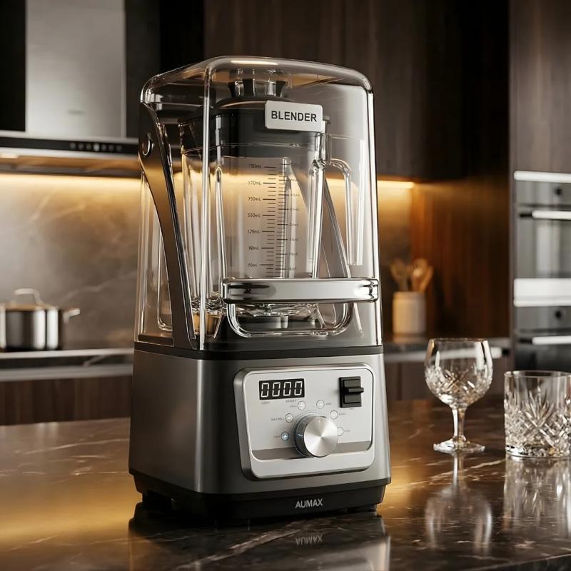 Licuadora Profesional AUMAX TITANIO Silver HS-606E 1600 WATTS