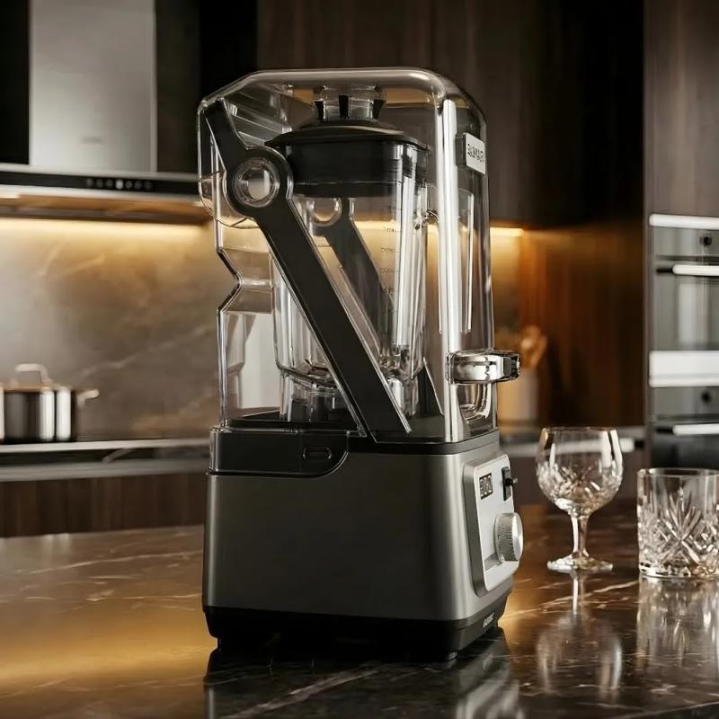 Licuadora Profesional AUMAX TITANIO Silver HS-606E 1600 WATTS