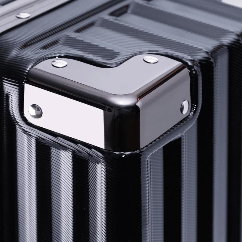 Valija Aumax Luxor Black Gunmetal Grande Marco De Aluminio Tsa