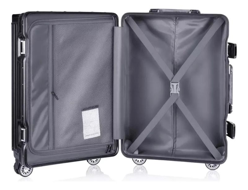 Valija Aumax Luxor Black Gunmetal Grande Marco De Aluminio Tsa