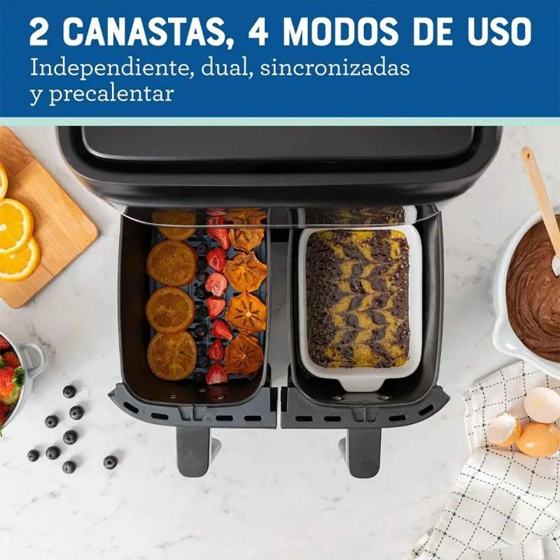 Freidora Sin Aceite Dual 7.6lts Oster Ckstaf7mcddf-054