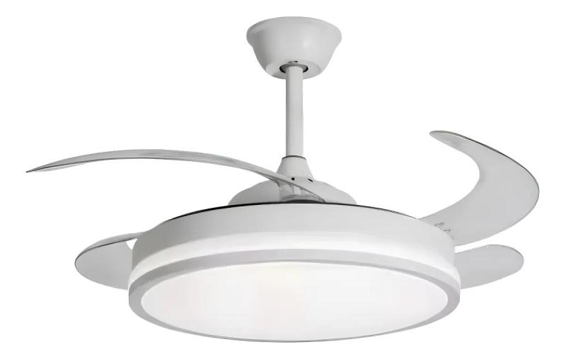 Ventilador De Techo Embassy Aspas Retractiles 70w Luz Led