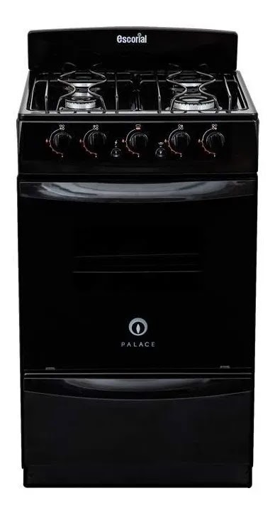Cocina Escorial Palace Cristal Negra Luz  Gas Envasado Y Encendido