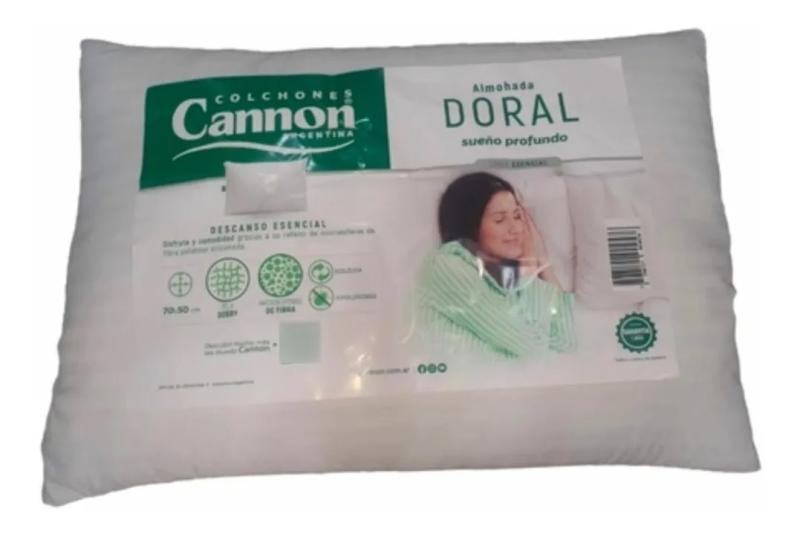 Pack X 2 Almohadas Cannon Doral 70x50 Cm Fibra Siliconada