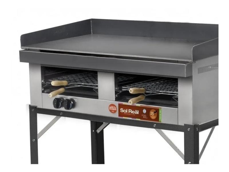 Plancha Lomitera Hamburguesera Sol Real 100x60 Con Carlitero