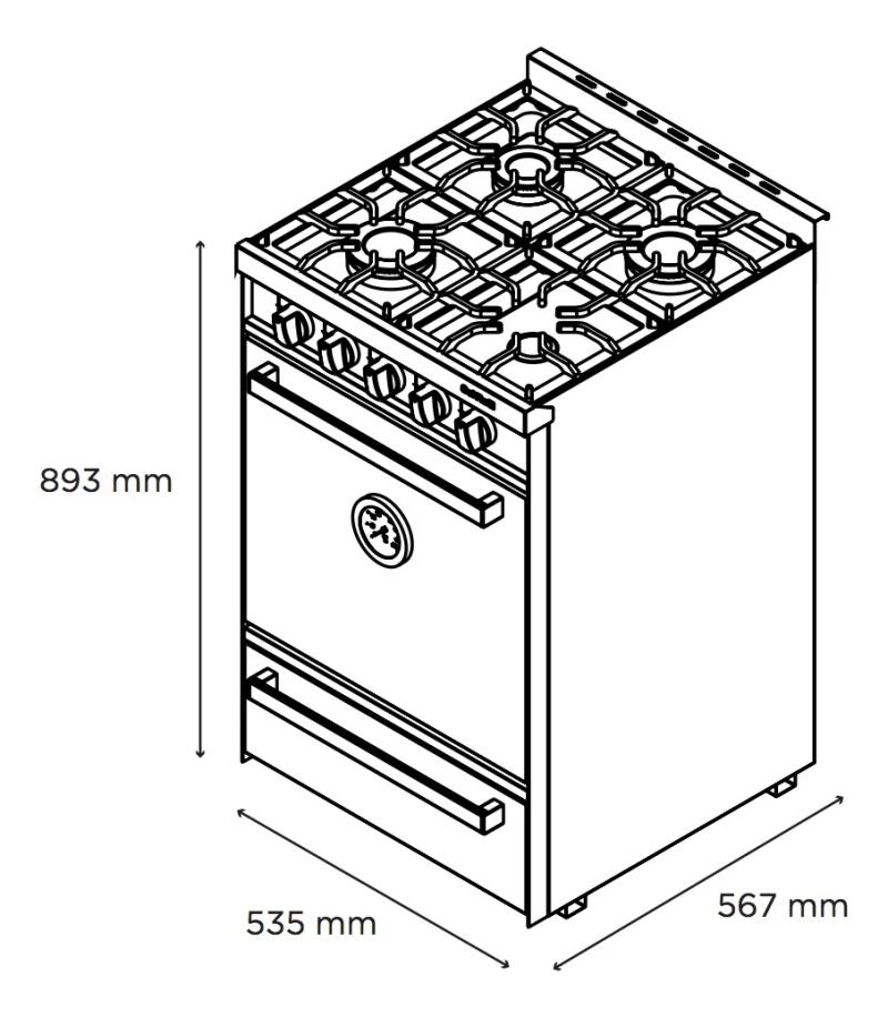 Cocina Industrial Sol Real 535vg Cajon Parrilla Grill