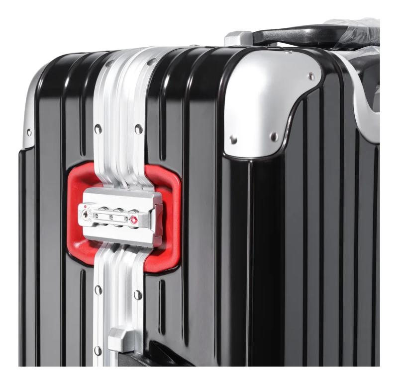 Valija Aumax Magna Red Silver Mediana 24 Marco De Aluminio