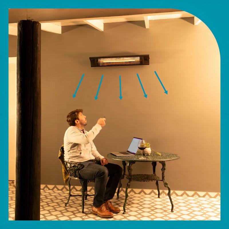 Calefactor Infrarrojo De Pared Philco Pbsv2022p 2000w Color Negro