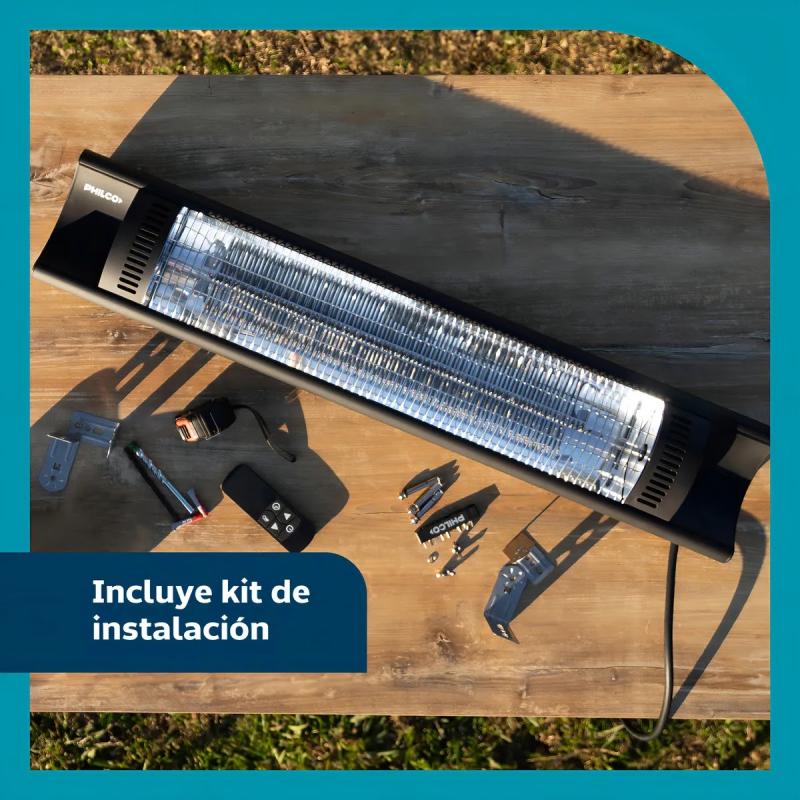 Calefactor Infrarrojo De Pared Philco Pbsv2022p 2000w Color Negro