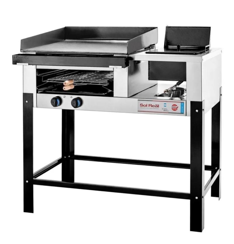 Lomitera Sol Real 177 Con Plancha Freidora Y Carlitera Acero