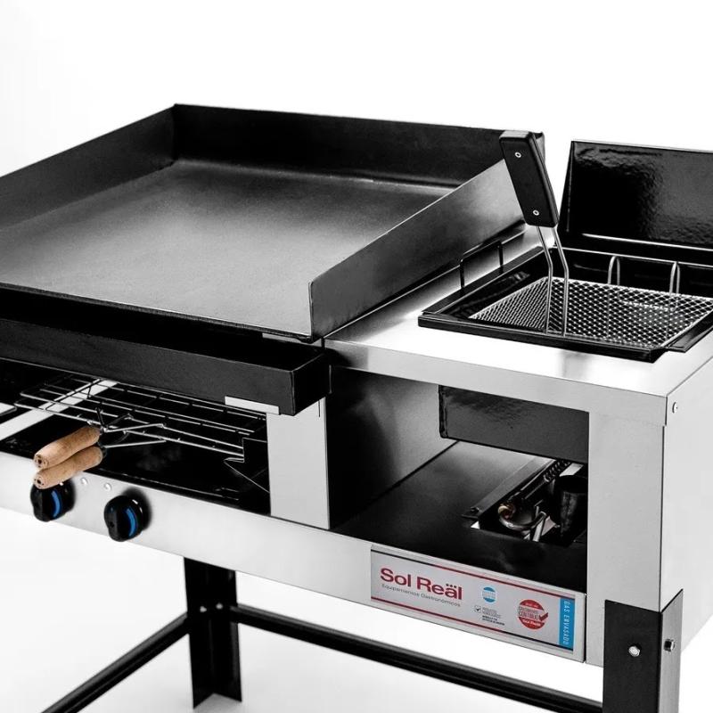 Lomitera Sol Real 177 Con Plancha Freidora Y Carlitera Acero