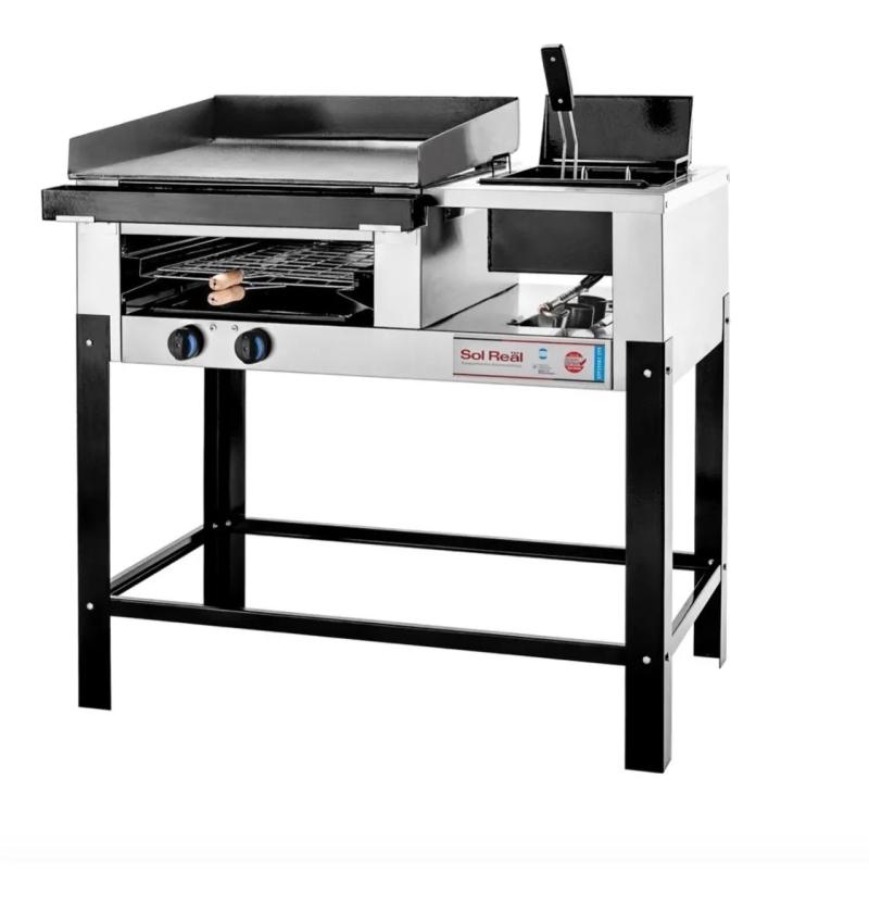 Lomitera Sol Real 177 Con Plancha Freidora Y Carlitera Acero