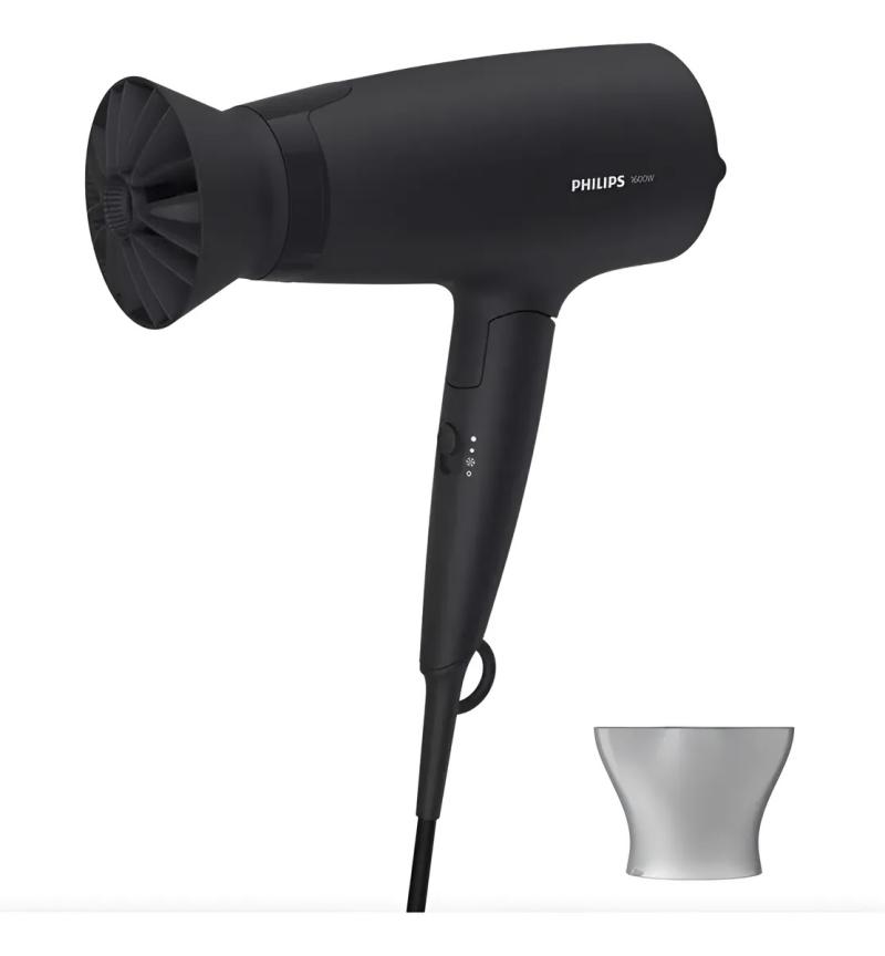 Secador De Pelo Plegable Philips Thermoprotect Bhd308/10 Color Negro