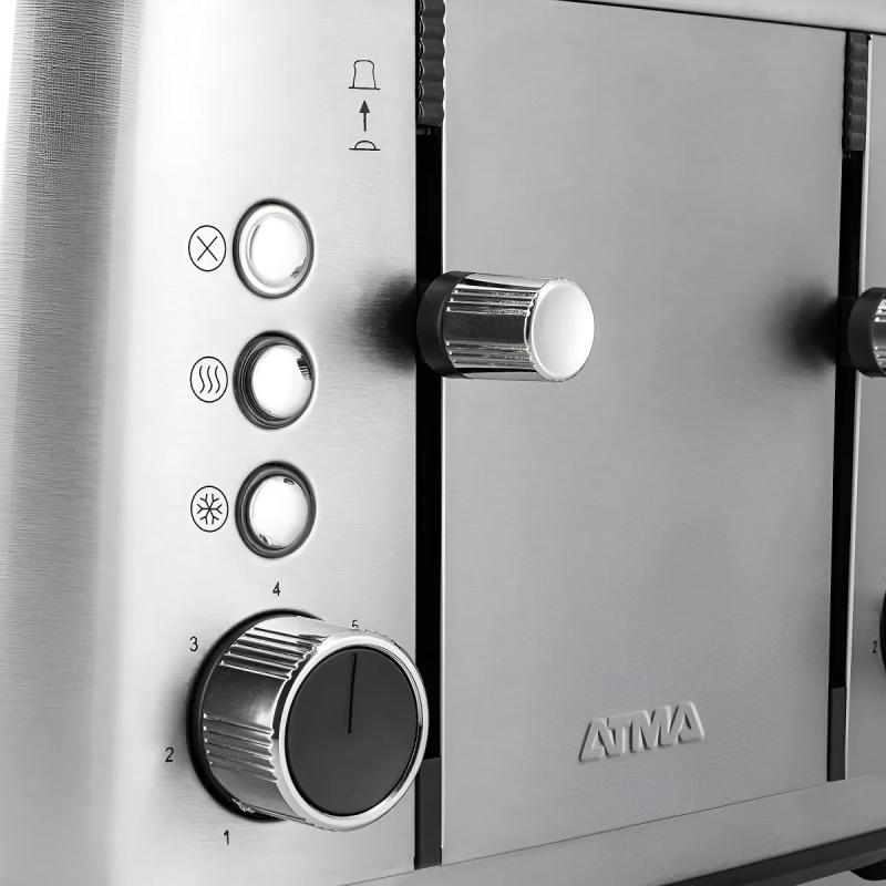 Tostadora Atma To9000ip 4 Panes 1850 Watts Acero