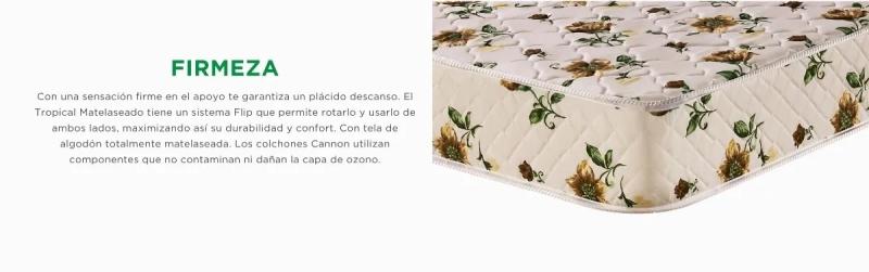 Colchón De Espuma Cannon Espuma Tropical 2 Plazas
