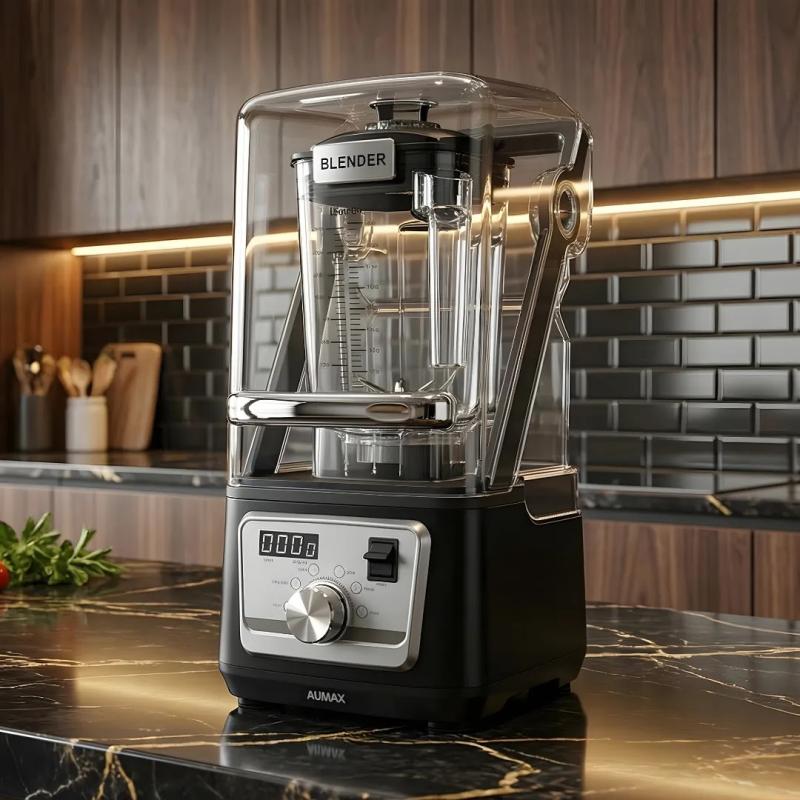 Licuadora Profesional AUMAX TITANIO BLACK HS-606E 1600 WATTS