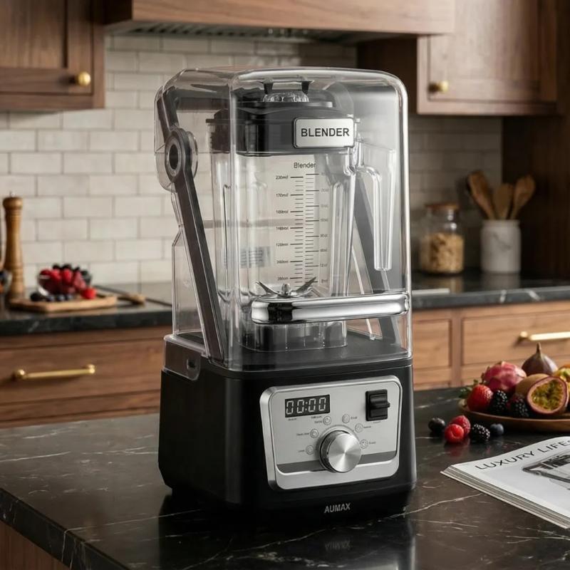 Licuadora Profesional AUMAX TITANIO BLACK HS-606E 1600 WATTS