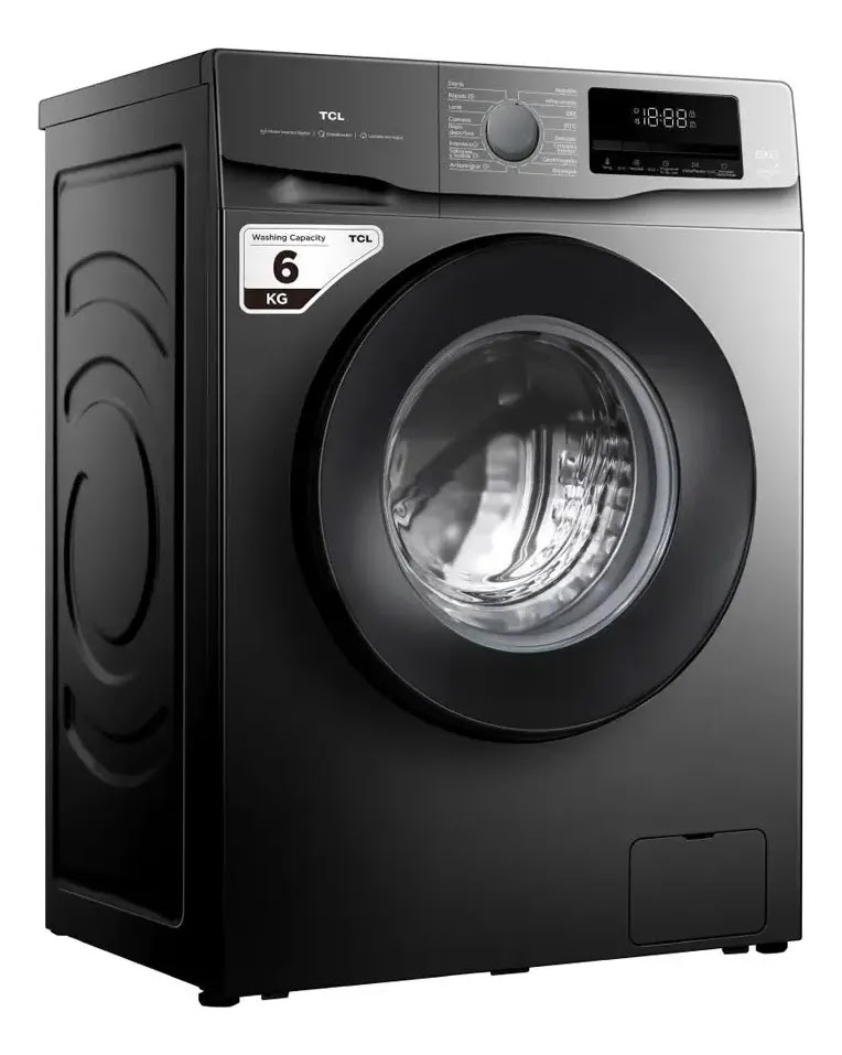 Lavarropas Automático Tcl 6kg 1200rpm Inverter Gris P606fl