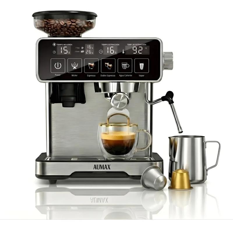CAFETERA EXPRESS ZAFIRA CM-301CG 20 BARES MOLINILLO 2 EN 1 AUMAX