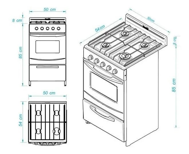 Cocina A Gas Escorial Candor S2 Color Blanco Gas Natural