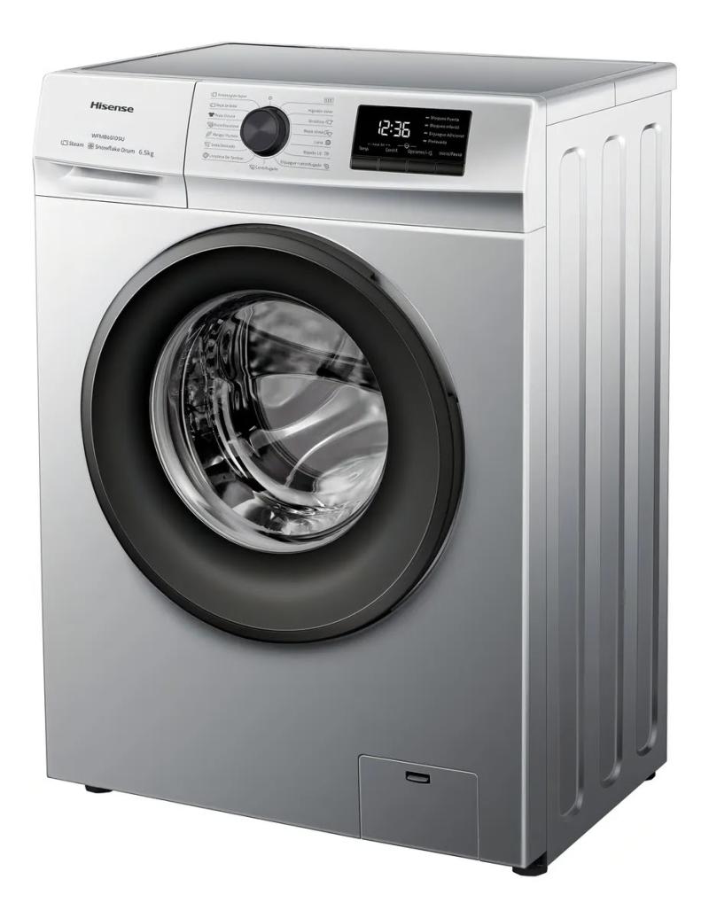 Lavarropas Automático Hisense Carga Frontal 6.5 Kg Color Gri Color Gris
