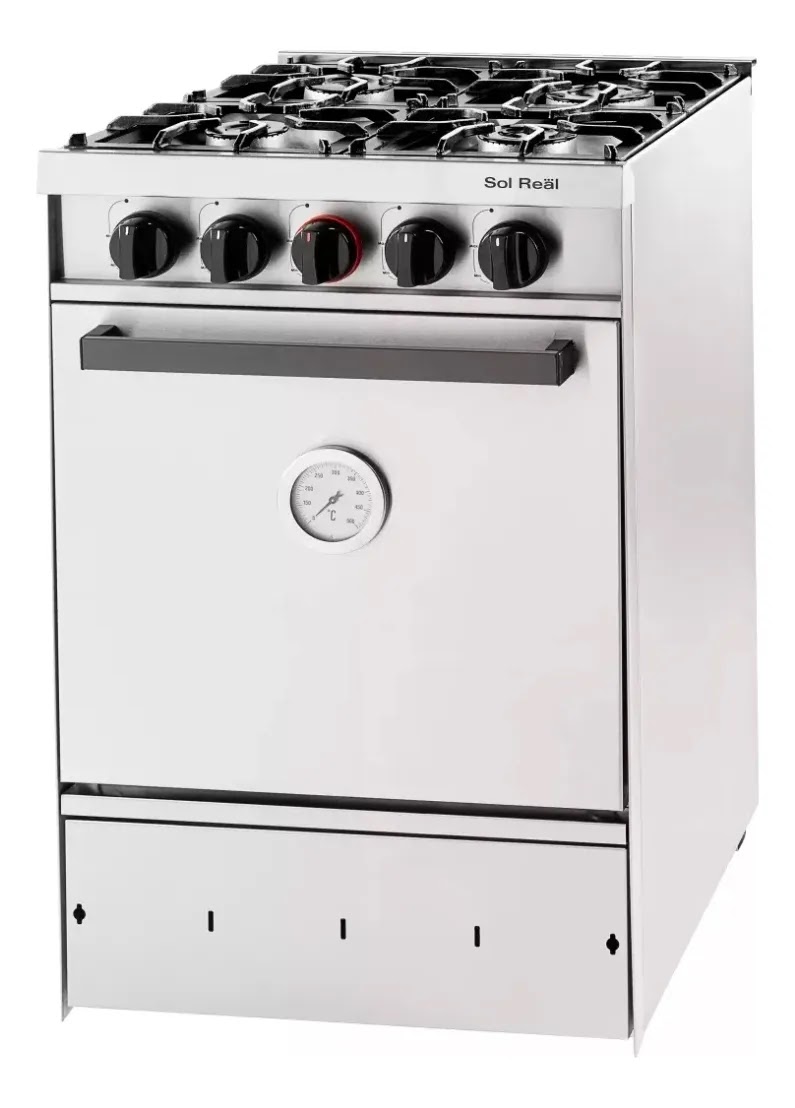 Cocina Industrial Sol Real 535 4 Hornallas Rejas Fundicion