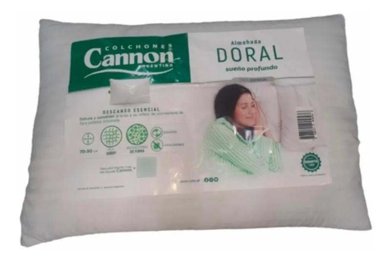 Almohada Cannon Doral 70x50 Cm Fibra Poliester Siliconada