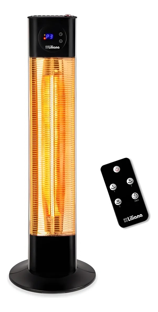 Calefactor Exterior Liliana 3 En 1 Ccp2203 Carbono 2200w