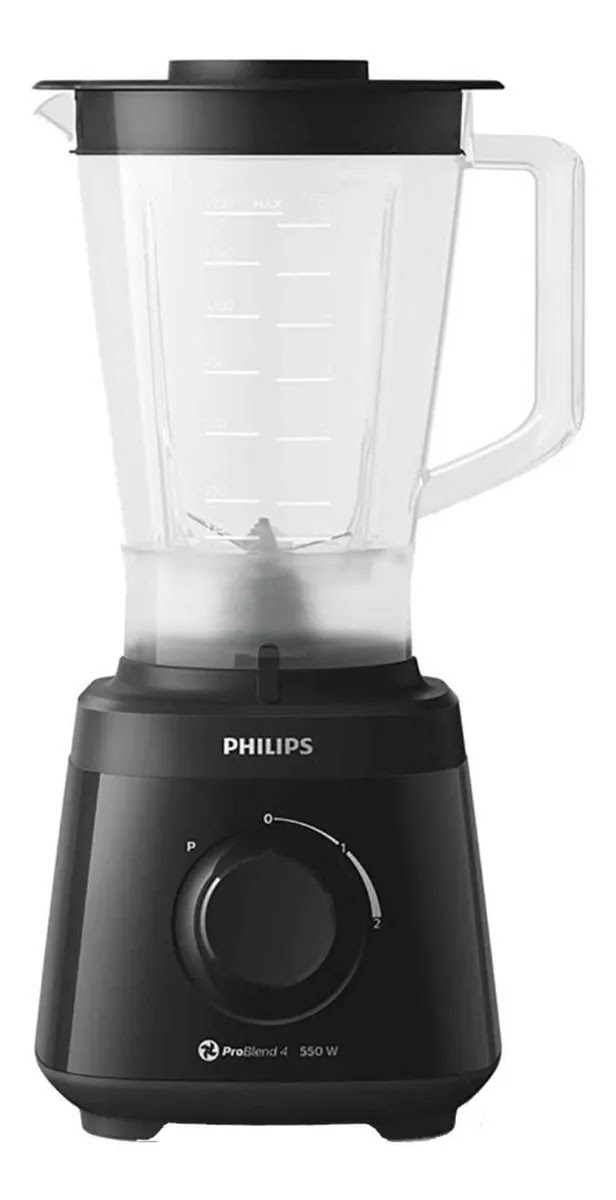 Licuadora Philips Hr2127/90 2 Lts 550 Watts Negra 
