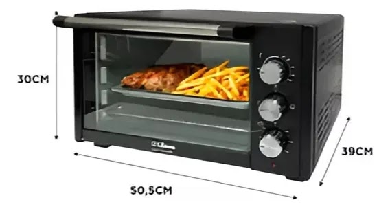Horno Electrico Liliana Ao320 Electrocook 32 Lts Color Negro