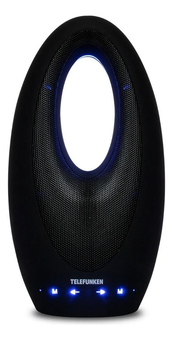 Parlante Bluetooth Telefunken Style Microsd Aux Deco Tws NEGRO