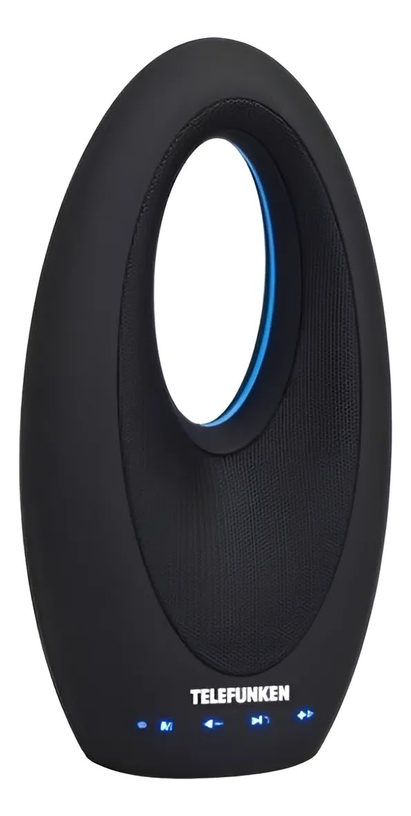 Parlante Bluetooth Telefunken Style Microsd Aux Deco Tws NEGRO