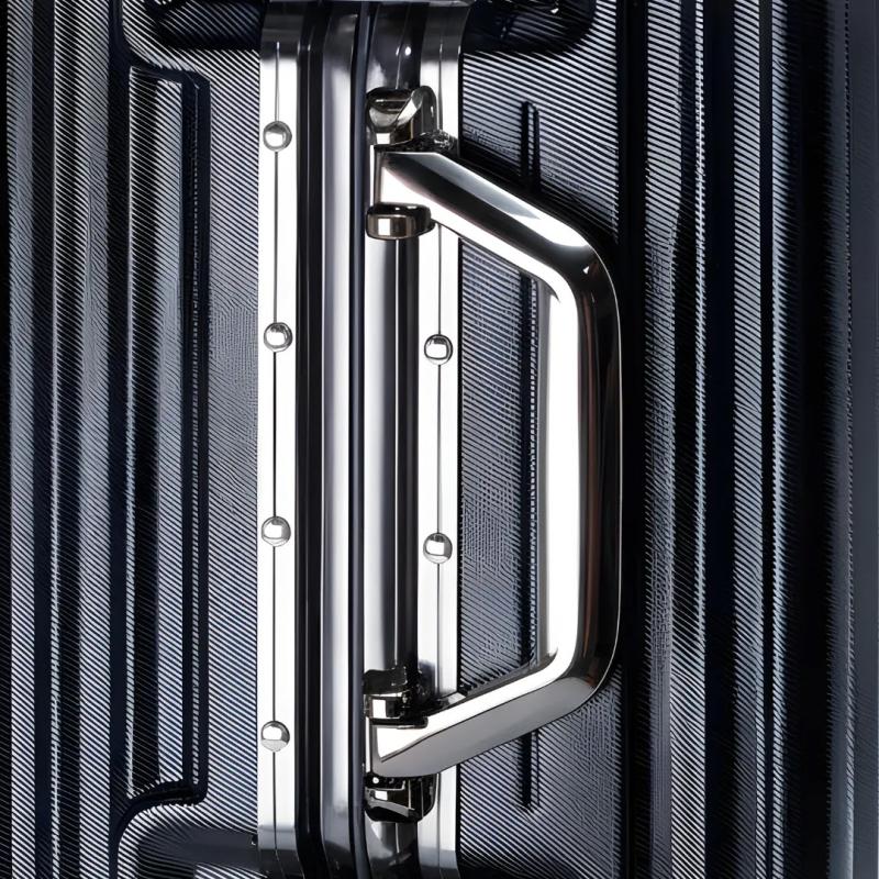 Valija Aumax Luxor Black Gunmetal Marco De Aluminio Mediana 24