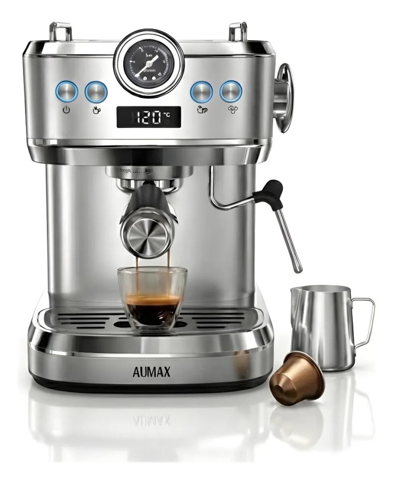 CAFETERA EXPRESS PLATINA CM-602G 20 BARES 2 EN 1 AUMAX