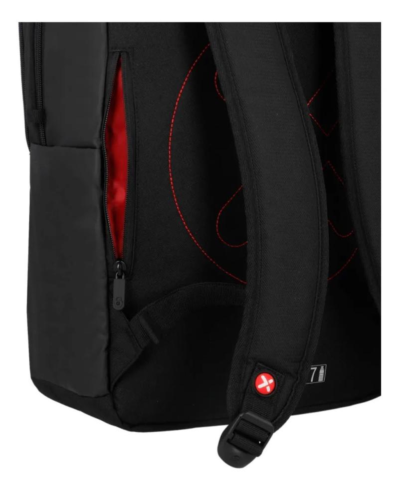Mochila Xtrem Para Notebook 16  Redwood Negra/roja 28 Litros